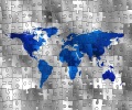 Continents Puzzle World Global economy Globalization trade war divided