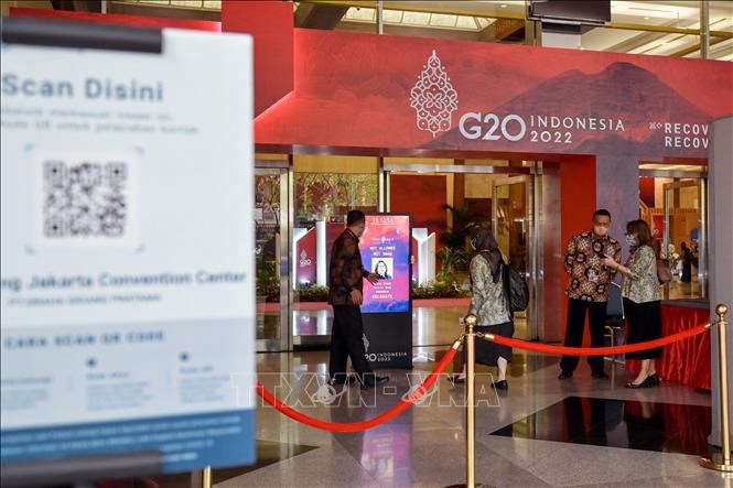vna potal indonesia ap dung co che bong bong tai hoi nghi thuong dinh g20 stand