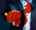 Economy economists Businessman China Map Touch Finger Contact