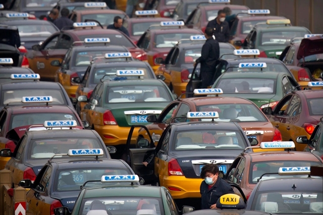 beijing china taxis covid 19