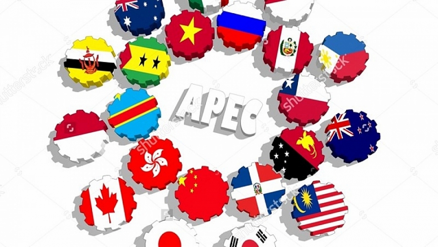 3745 stock photo apec asia pacific economic cooperation members flag on gears 192493058 TXPJ