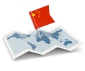 China world map flag